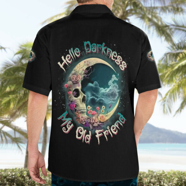 Hello Darkness My Old Friend Crescent Moon Skull Hawaiian Shirt 4.jpg