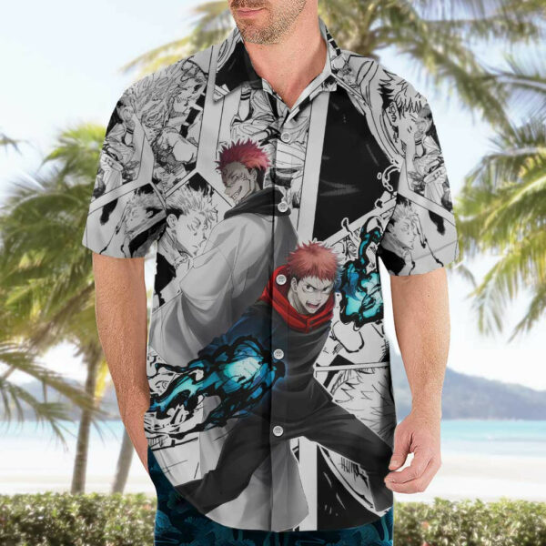 Itadori Yuji and Sukuna Jujutsu Kaisen Hawaiian Shirt Anime Japan 3.jpg