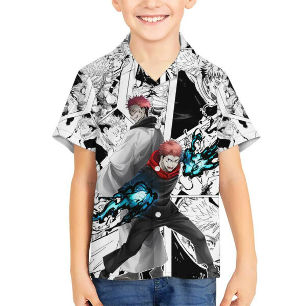 Itadori Yuji and Sukuna Jujutsu Kaisen Hawaiian Shirt Anime Japan 5.jpg