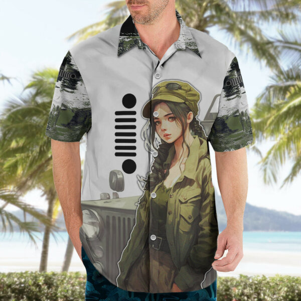 Jeep Camouflage Hawaiian Shirt Anime Jeep Machanic Girl 4.jpg