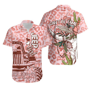 Jeep Girl Country Style Cow Skull Mix Leopard Prints Hawaiian Shirt 1.jpg