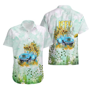 Jeep Girl Floral Sunflower Hawaiian Shirt 1.jpg