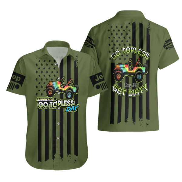 Jeep Go Topless Day 2023 Get Dirty Hawaiian Shirt Green Version 3.jpg