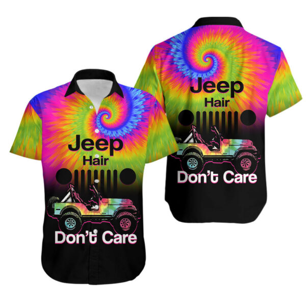 Jeep Hair Dont Care Hawaiian Shirt Tie Dye Black Gradient Version 1.jpg