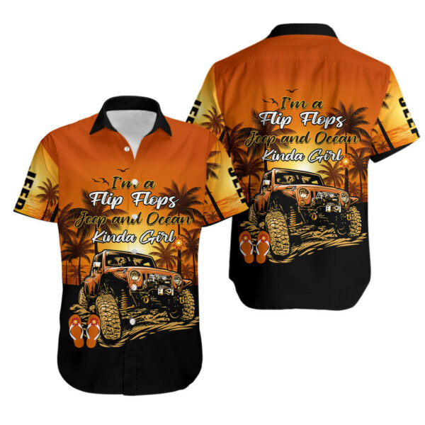 Jeep Hawaiian Shirt Im A Flip Flops And Jeep Kinda Girl Orange 1.jpg
