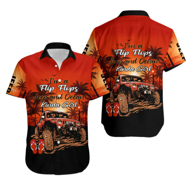 Jeep Hawaiian Shirt Im A Flip Flops And Jeep Kinda Girl Red 1.jpg