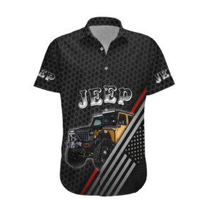 Jeep Jamboree USA Hawaiian Shirt Metallmesh Texture Mix American Flag 1.jpg