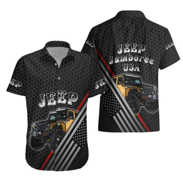Jeep Jamboree USA Hawaiian Shirt Metallmesh Texture Mix American Flag 3.jpg