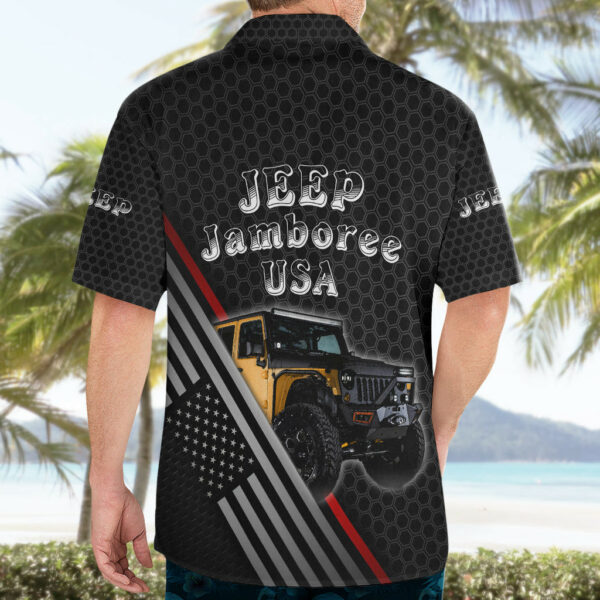 Jeep Jamboree USA Hawaiian Shirt Metallmesh Texture Mix American Flag 5.jpg