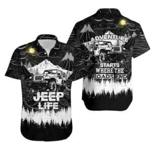 Jeep Life Hawaiian Shirt Adventure Starts Where The Roads End 1.jpg