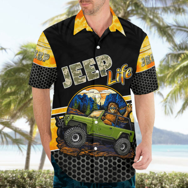 Jeep Life Hawaiian Shirt Sasquatch And Pine Forest 4.jpg