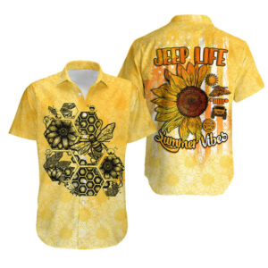 Jeep Life Summer Vibes Sunflowers and Bees Hawaiian Shirt 1.jpg