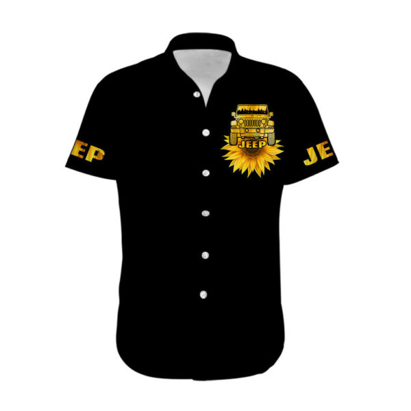 Jeep Sunflower Hawaiian Shirt Happiness Is Being A Jeep Girl Black 2.jpg