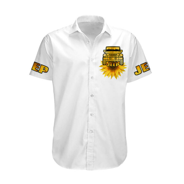 Jeep Sunflower Hawaiian Shirt Happiness Is Being A Jeep Girl White 2.jpg