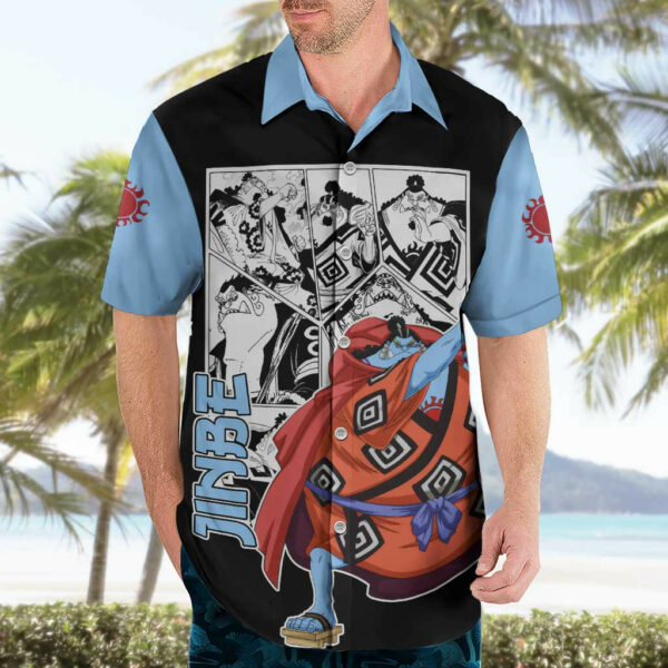 Jinbe One Piece Hawaiian Shirt Anime Mix Manga 3.jpg