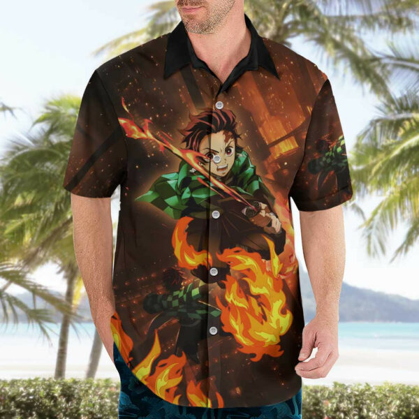 Kamado Tanjiro in Infinity Castle Demon Slayer Hawaiian Shirt Anime 3.jpg