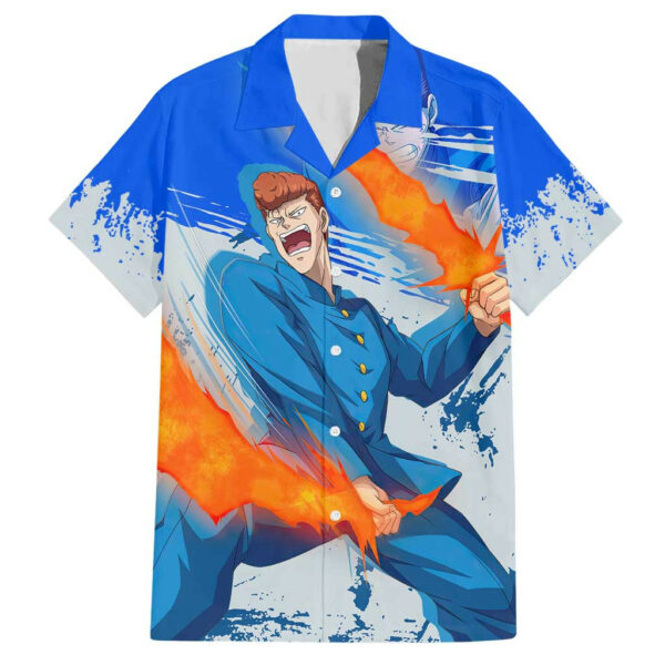 Kazuma Kuwabara Yu yu Hakusho Hawaiian Shirt Anime 1.jpg