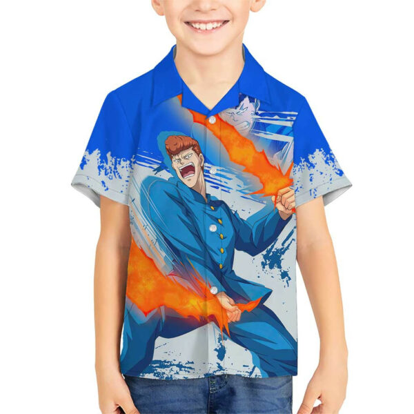 Kazuma Kuwabara Yu yu Hakusho Hawaiian Shirt Anime 5.jpg
