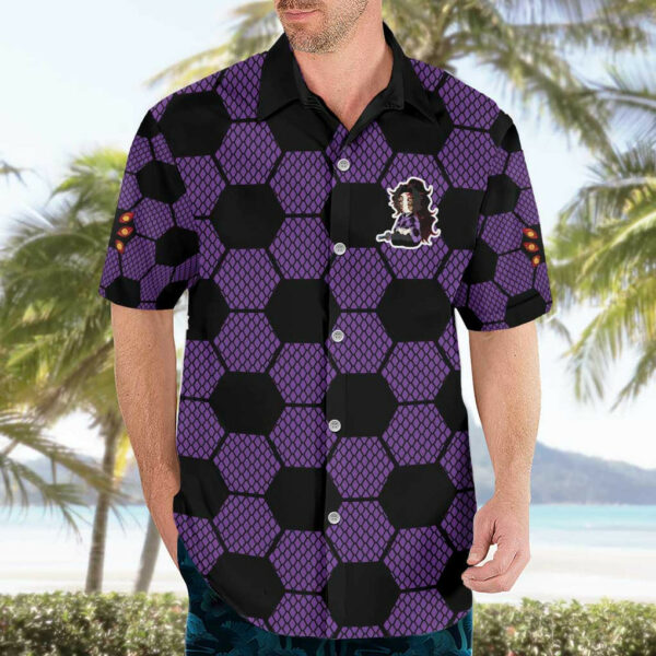 Kokushibo Mix Uniform Demon Slayer Hawaiian Shirt Anime 3.jpg