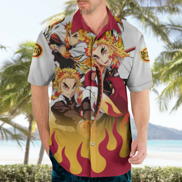 Kyojuro Rengoku Flame Hashira Anime Hawaiian Shirt 3.jpg