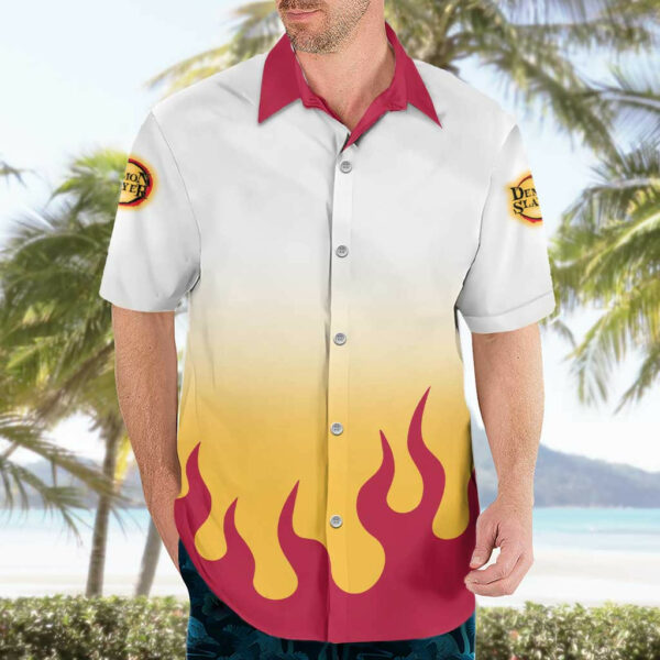 Kyojuro Rengoku Haori Demon Slayer Hawaiian Shirt Anime 3.jpg
