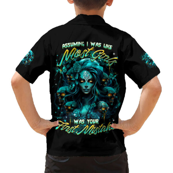 Lady Skull Hawaiian Shirt Assuming I Was Like Most Girls Was Your First Mistake 6.jpg