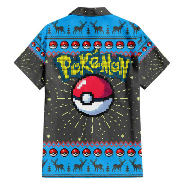 Lucario Pokemon Hawaiian Shirt Anime Pixel Christma Pattern 2.jpg