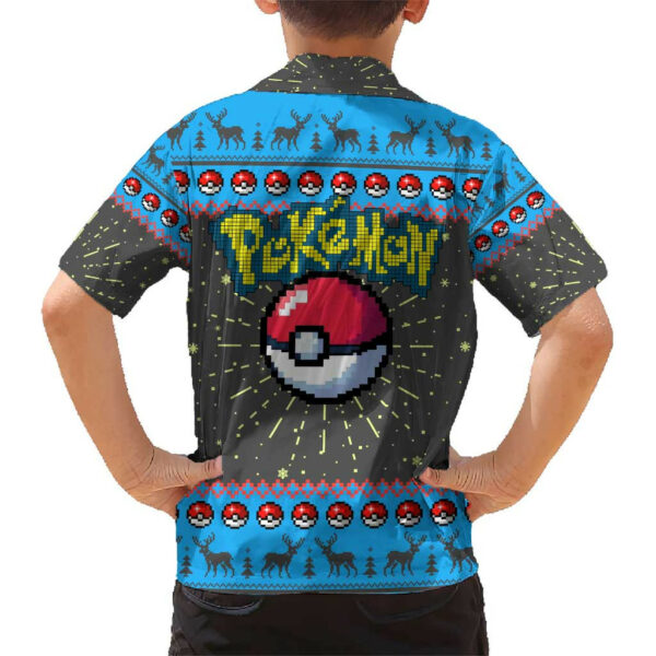 Lucario Pokemon Hawaiian Shirt Anime Pixel Christma Pattern 6.jpg