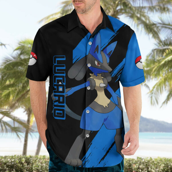 Lucario mix Mega Evolved Hawaiian Shirt 3.jpg
