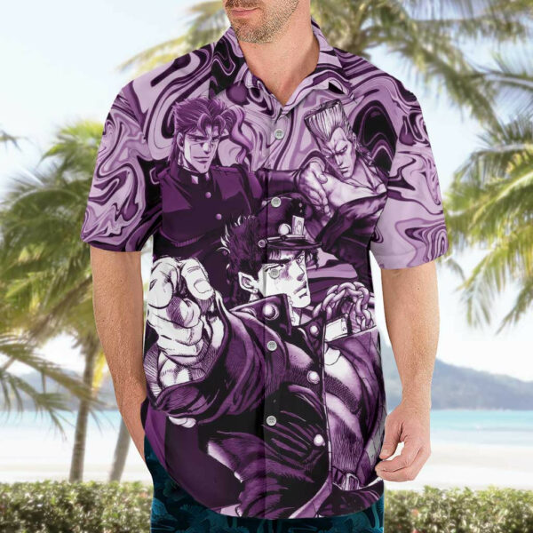 Lucid Stardust Crusaders Jojos Bizarre Adventure Hawaiian Shirt Anime Mix With Mable 3.jpg
