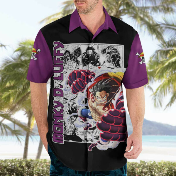 Luffy Gear 4 One Piece Hawaiian Shirt Anime Mix Manga 3.jpg