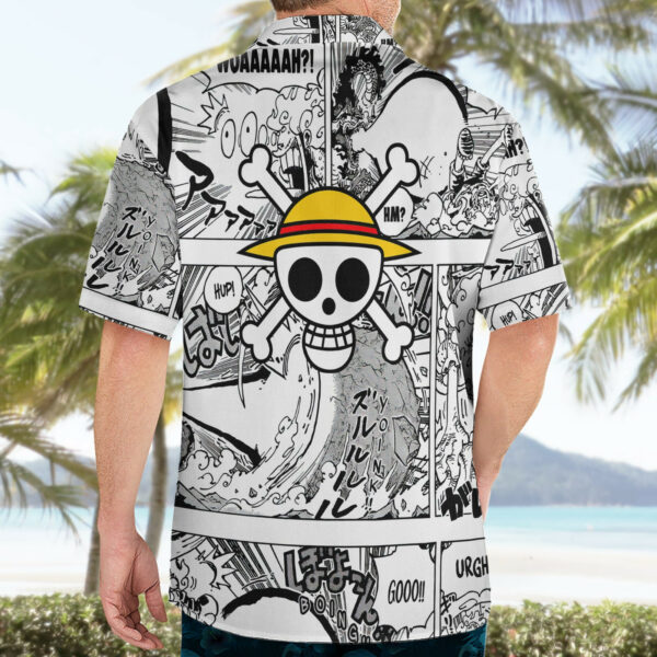 Luffy Gear 5 Awakening One Piece Anime Mixed Manga Hawaiian Shirt 4.jpg