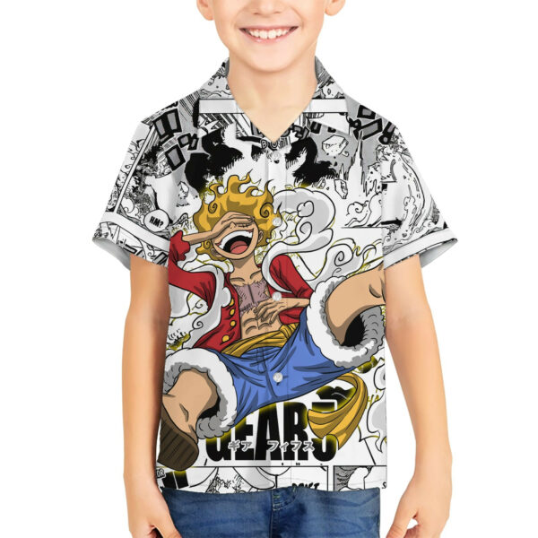 Luffy Gear 5 Awakening One Piece Anime Mixed Manga Hawaiian Shirt 5.jpg