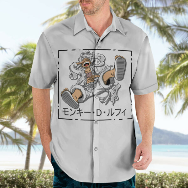 Luffy Gear 5 White Hair One Piece Streetstyle Hawaiian Shirt 3.jpg