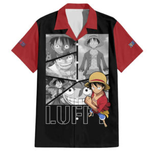 Luffy Mix Manga One Piece Hawaiian Shirt Anime Mix Manga 1.jpg