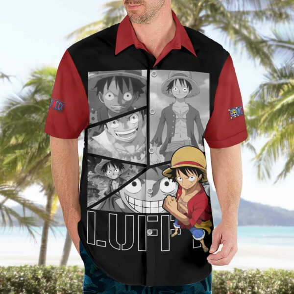 Luffy Mix Manga One Piece Hawaiian Shirt Anime Mix Manga 3.jpg