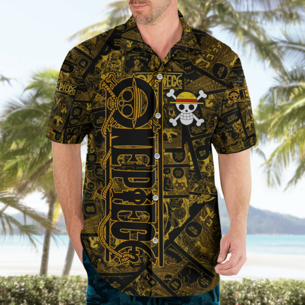 Luffy Zoro Sanji One Piece Hawaiian Shirt Manga 3.jpg