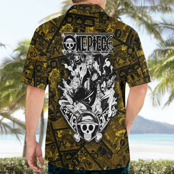 Luffy Zoro Sanji One Piece Hawaiian Shirt Manga 4.jpg