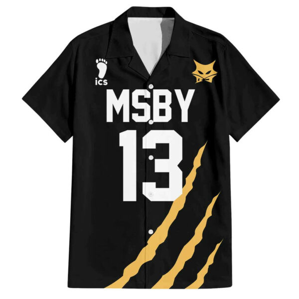 MSBY Atsumu Miya Number 13 Haikyu Hawaiian Shirt Anime Uniform 1.jpg