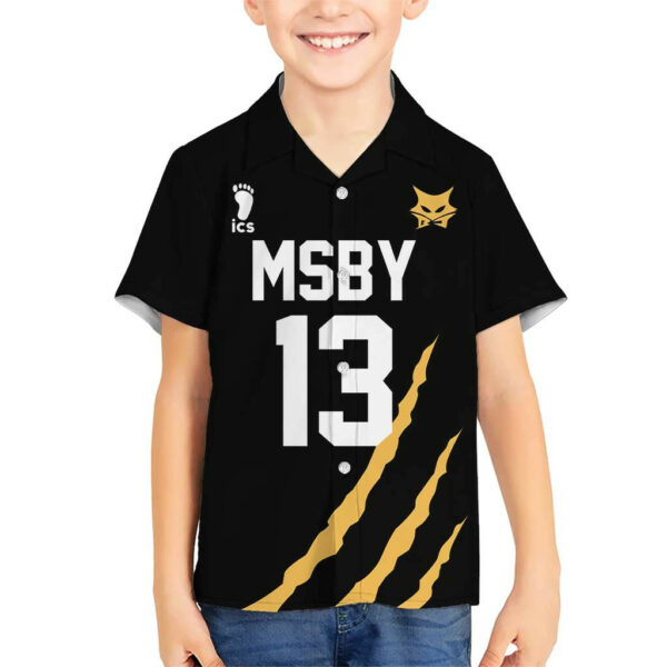 MSBY Atsumu Miya Number 13 Haikyu Hawaiian Shirt Anime Uniform 5.jpg