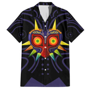 Majoras Mask Zelda Hawaiian Shirt Abtract 1.jpg