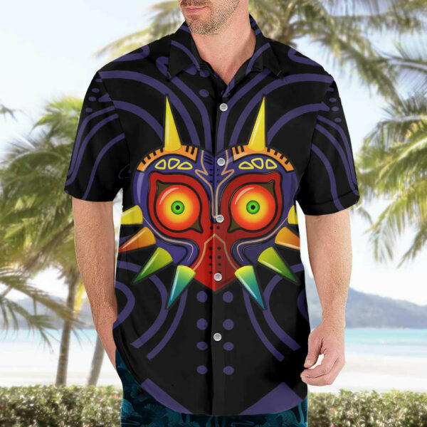 Majoras Mask Zelda Hawaiian Shirt Abtract 3.jpg