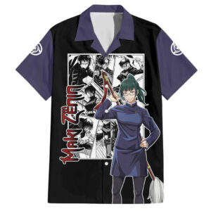 Maki Zenin Jujusu Kaisen Hawaiian Shirt Anime Mix Manga 1.jpg
