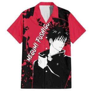 Megumi Fushiguro Jujutsu Kaisen Hawaiian Shirt Manga Style Art 1.jpg