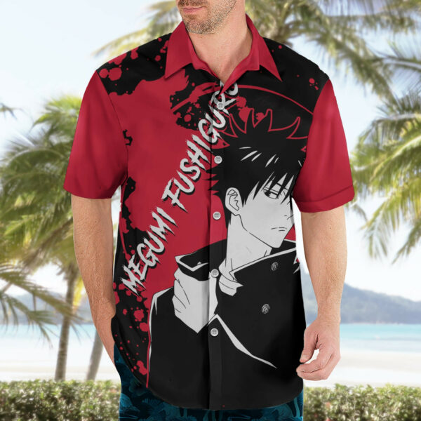 Megumi Fushiguro Jujutsu Kaisen Hawaiian Shirt Manga Style Art 3.jpg