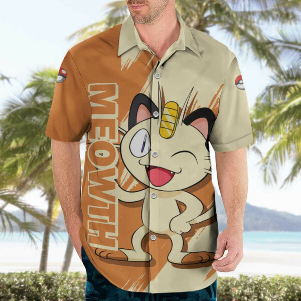 Meowth Pokemon Hawaiian Shirt Anime 3.jpg