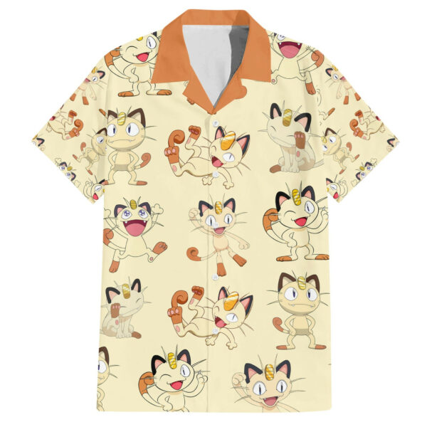 Meowth Pokemon Hawaiian Shirt Pattern 1.jpg
