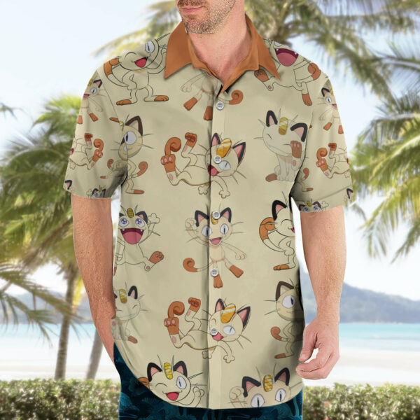 Meowth Pokemon Hawaiian Shirt Pattern 3.jpg