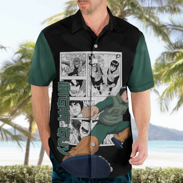 Might Guy Naruto Hawaiian Shirt Anime Mix Manga 3.jpg