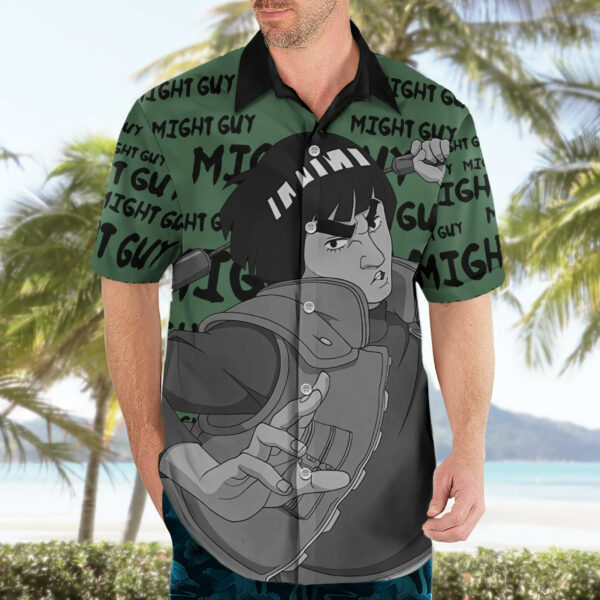 Might Guy Style Manga Hawaiian Shirt 3.jpg